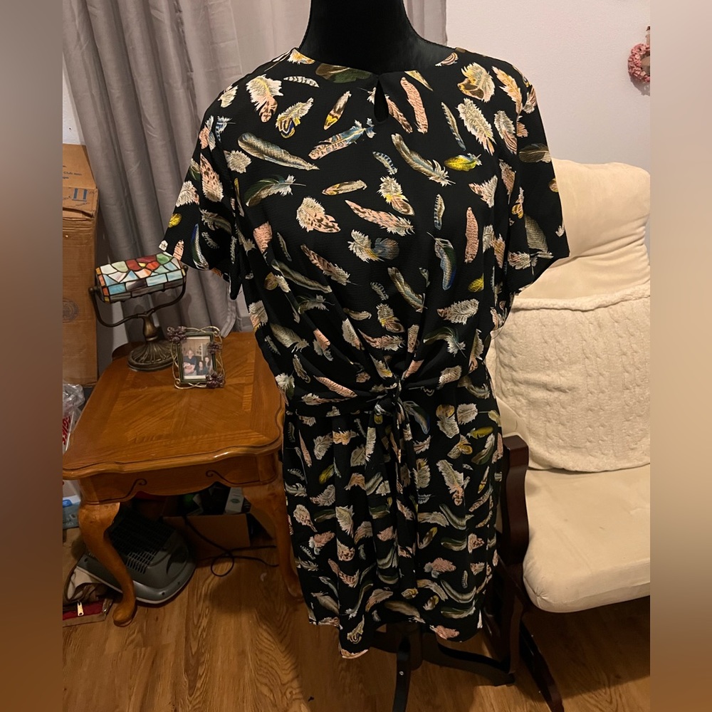 YVETTE FEATHER DRESS